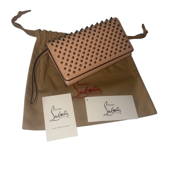 Christian Louboutin Handbags - Christian Louboutin Macaron Wallet Calf Spikes Mystic Pink Gold